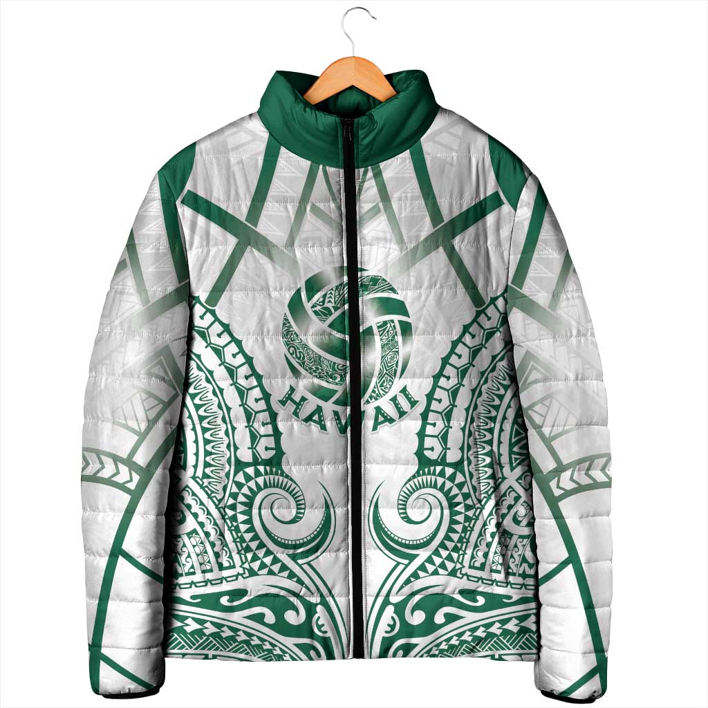 Custom Hawaii Volleyball Padded Jacket Polynesian Pattern - Polynesian Pride