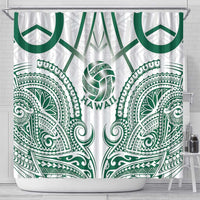 Hawaii Volleyball Shower Curtain Polynesian Pattern - Polynesian Pride
