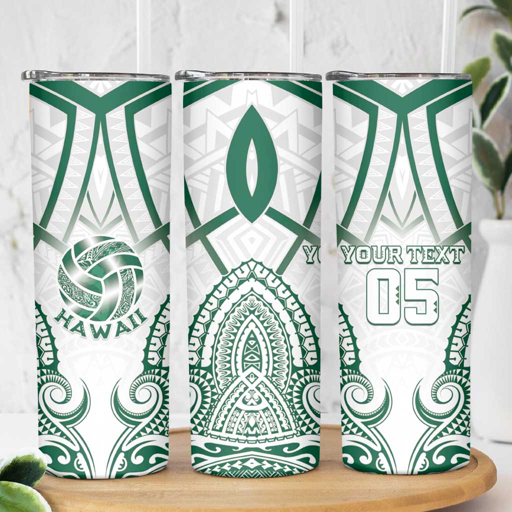 Custom Hawaii Volleyball Skinny Tumbler Polynesian Pattern - Polynesian Pride
