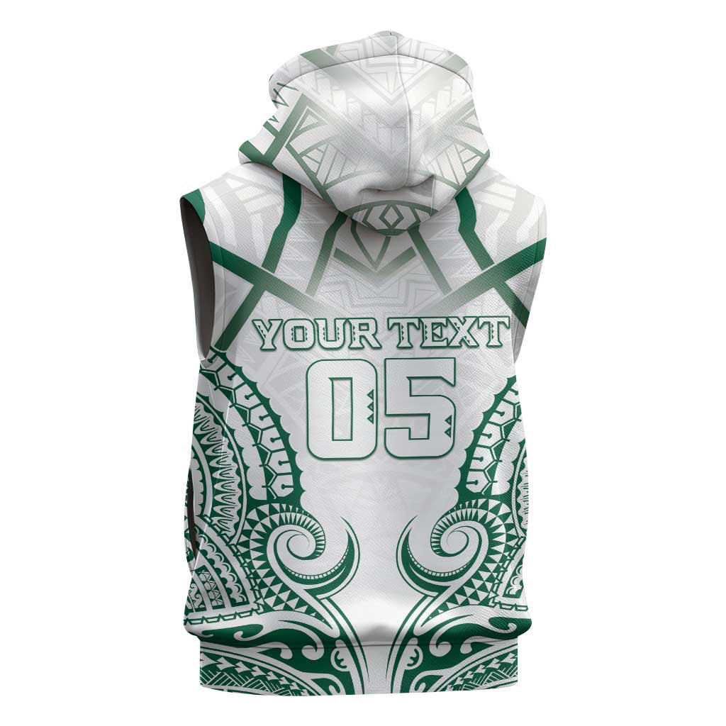 Custom Hawaii Volleyball Sleeveless Zip Hoodie Polynesian Pattern - Polynesian Pride