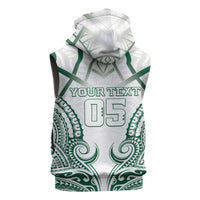 Custom Hawaii Volleyball Sleeveless Zip Hoodie Polynesian Pattern - Polynesian Pride