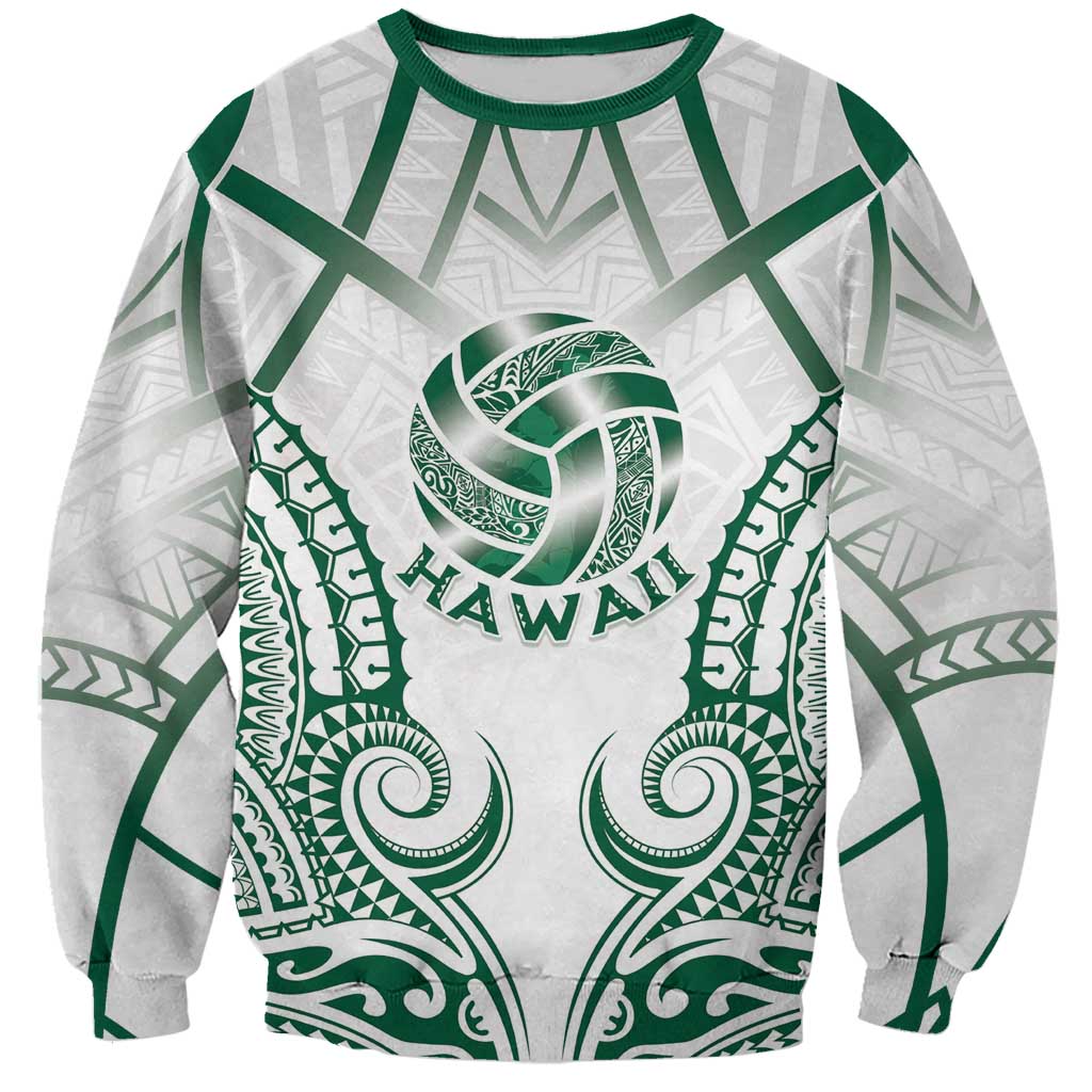 Custom Hawaii Volleyball Sweatshirt Polynesian Pattern - Polynesian Pride
