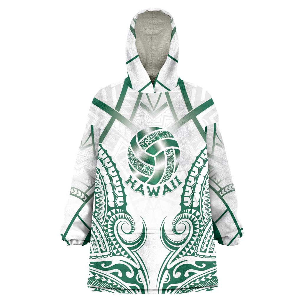 Custom Hawaii Volleyball Wearable Blanket Hoodie Polynesian Pattern - Polynesian Pride
