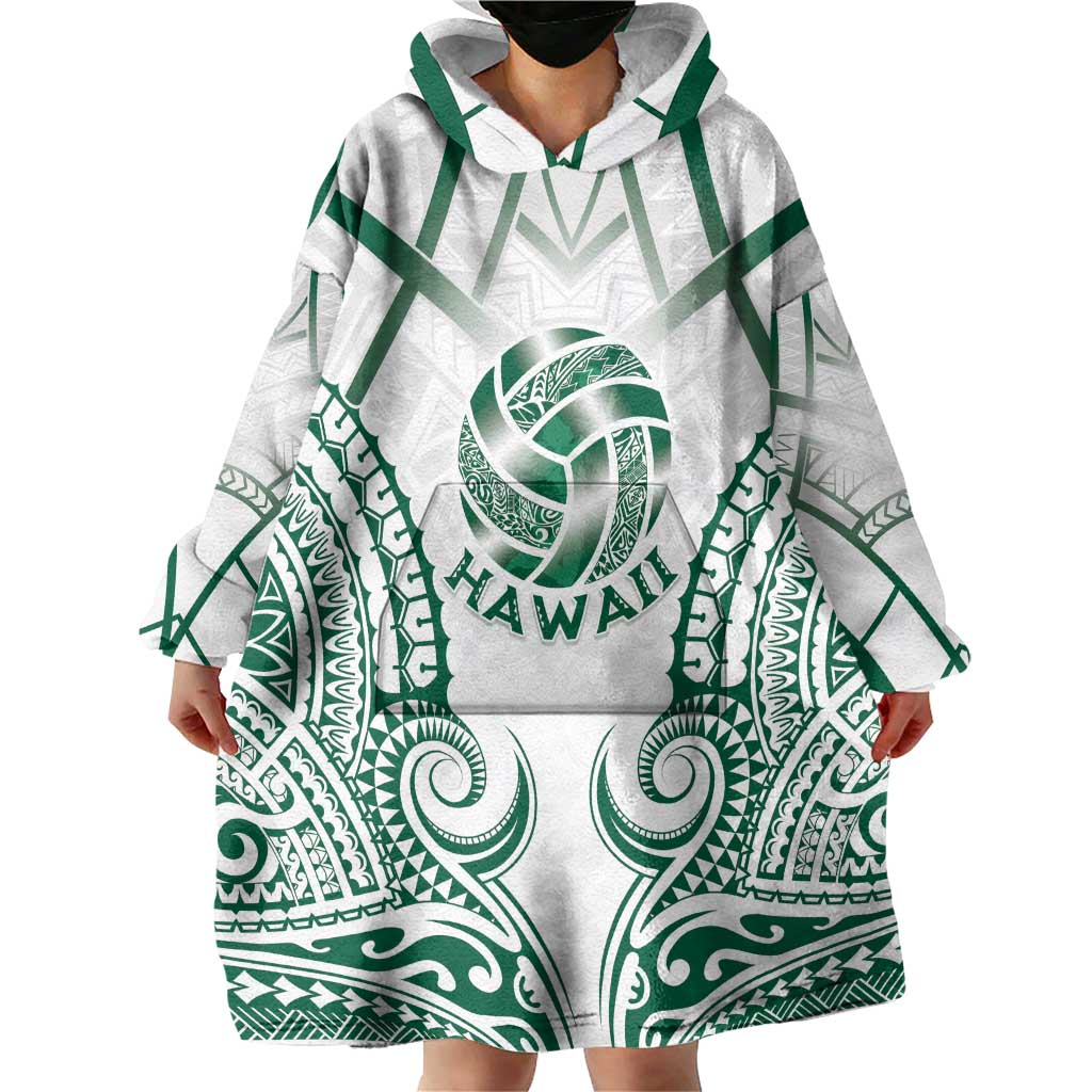 Custom Hawaii Volleyball Wearable Blanket Hoodie Polynesian Pattern - Polynesian Pride