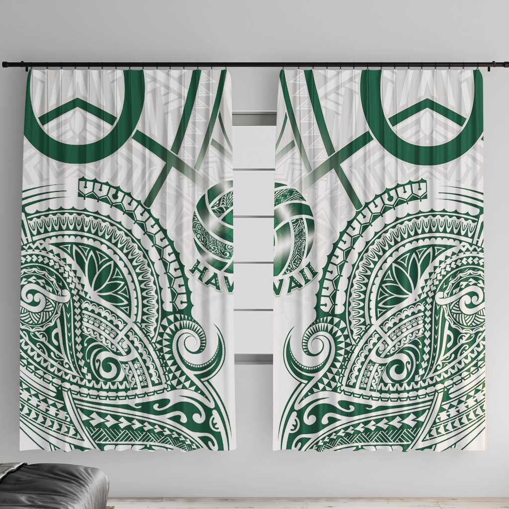 Hawaii Volleyball Window Curtain Polynesian Pattern - Polynesian Pride