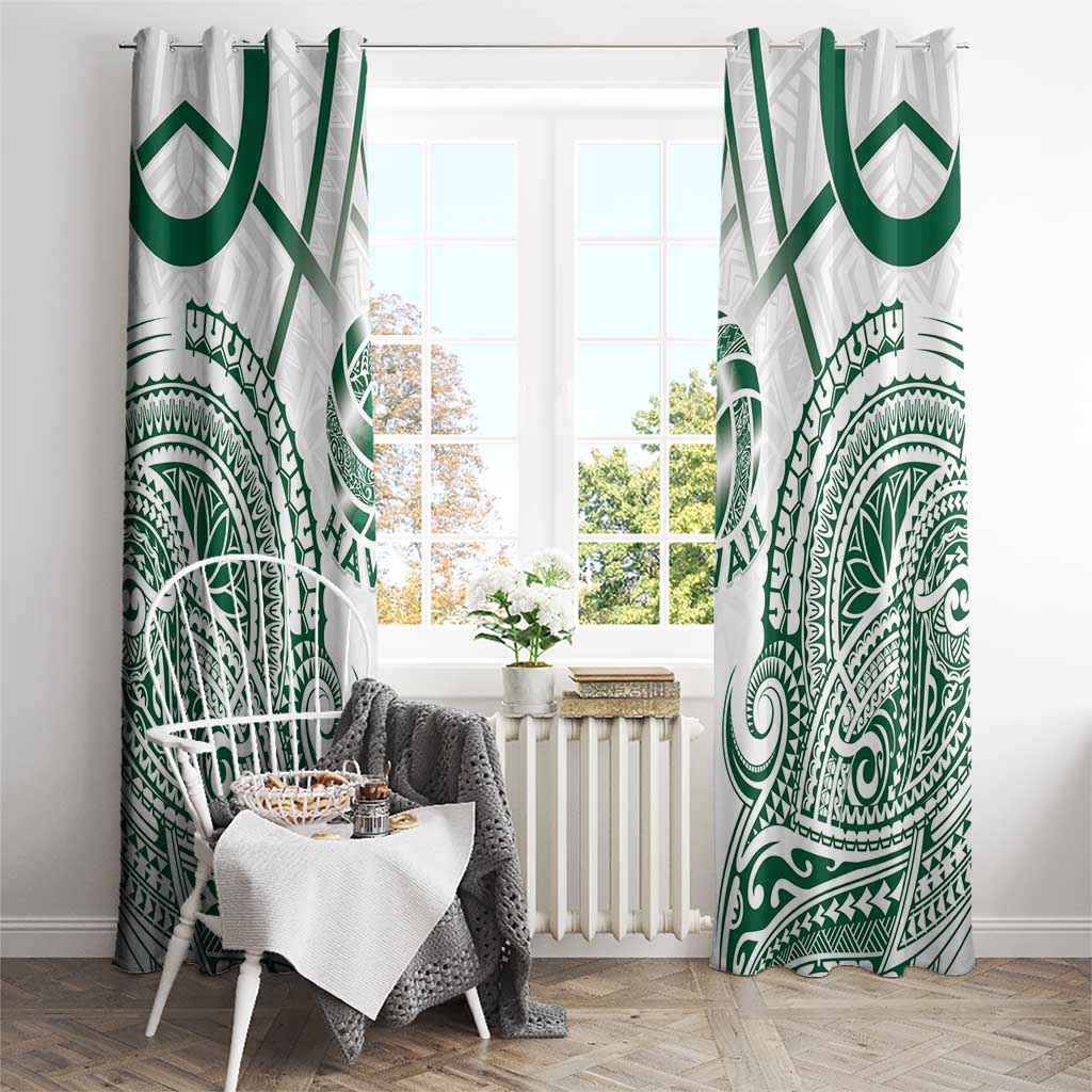 Hawaii Volleyball Window Curtain Polynesian Pattern - Polynesian Pride