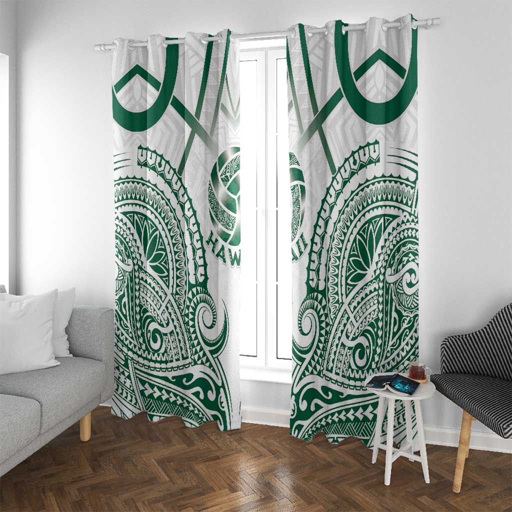 Hawaii Volleyball Window Curtain Polynesian Pattern - Polynesian Pride