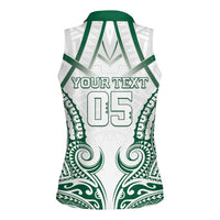 Custom Hawaii Volleyball Women Sleeveless Polo Shirt Polynesian Pattern - Polynesian Pride