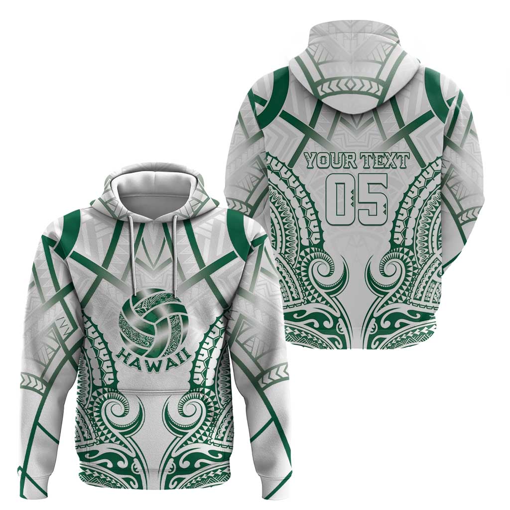 Custom Hawaii Volleyball Zip Hoodie Polynesian Pattern - Polynesian Pride