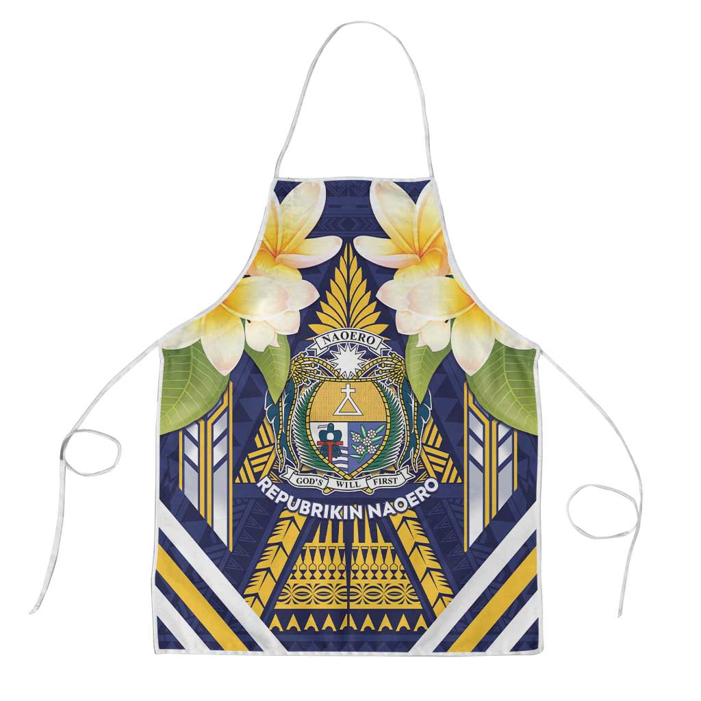 Nauru Independence Day Apron Coat Of Arms With Plumeria - Polynesian Pride
