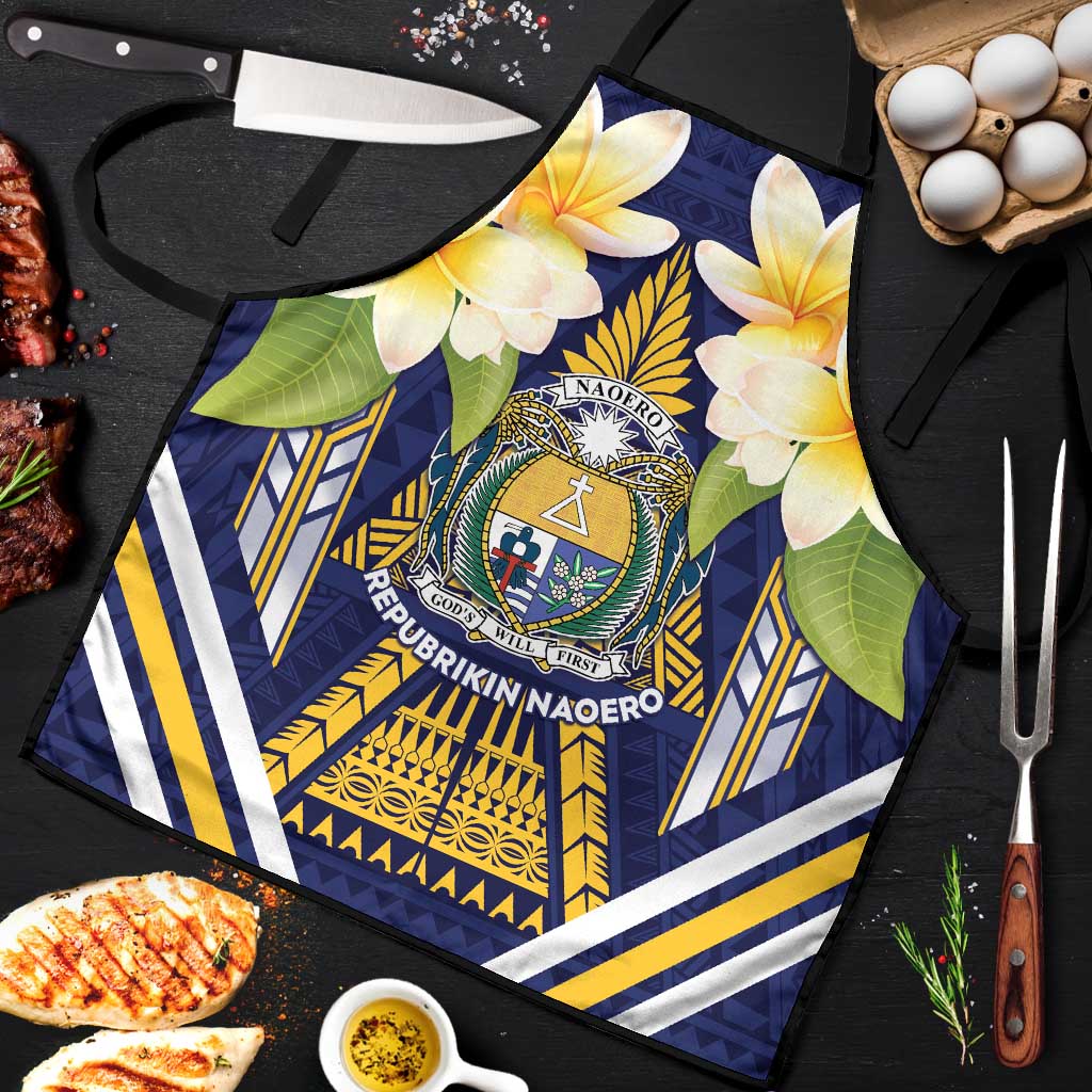 Nauru Independence Day Apron Coat Of Arms With Plumeria - Polynesian Pride