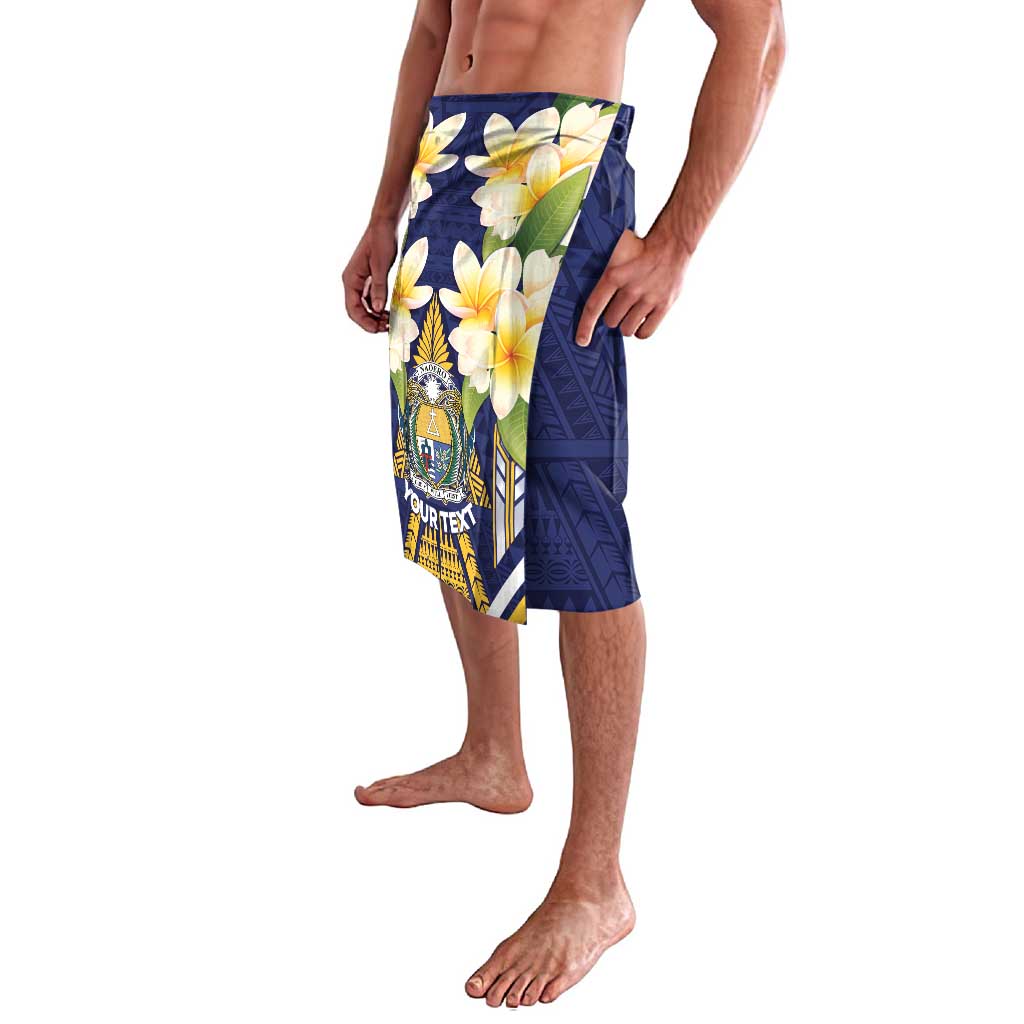 Personalised Nauru Independence Day Lavalava Coat Of Arms With Plumeria - Polynesian Pride