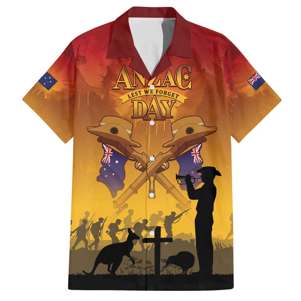 ANZAC Day Family Matching Long Sleeve Bodycon Dress and Hawaiian Shirt Australia And New Zealand Slouch Hats