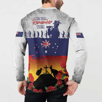 New Zealand And Australia ANZAC Last Post Button Sweatshirt