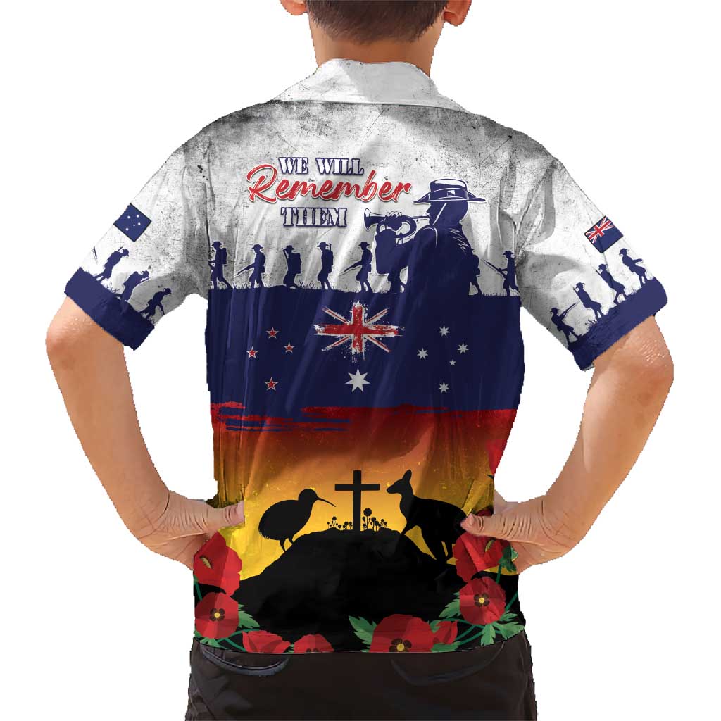 New Zealand And Australia ANZAC Last Post Hawaiian Shirt