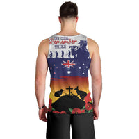 New Zealand And Australia ANZAC Last Post Men Tank Top