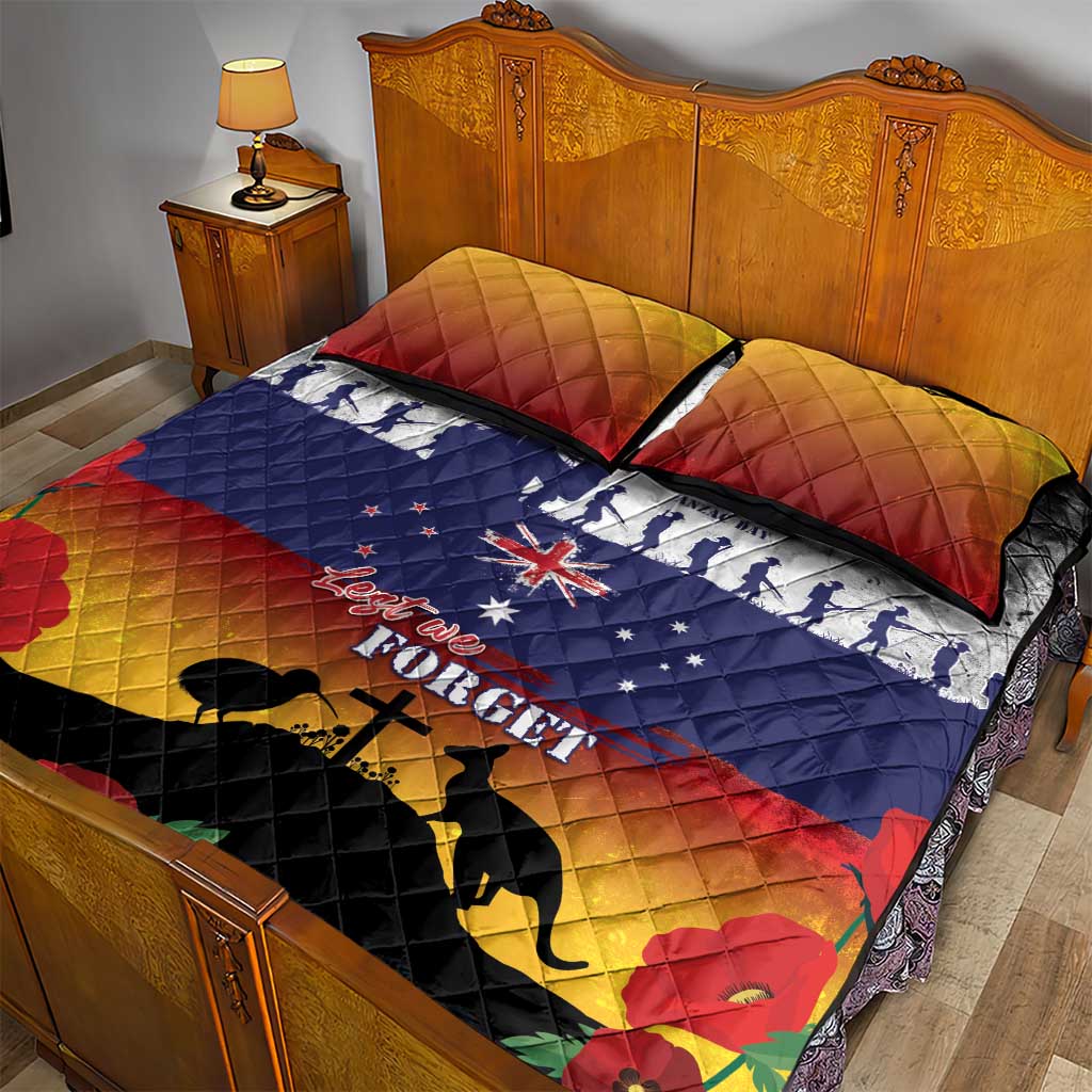 New Zealand And Australia ANZAC Last Post Quilt Bed Set