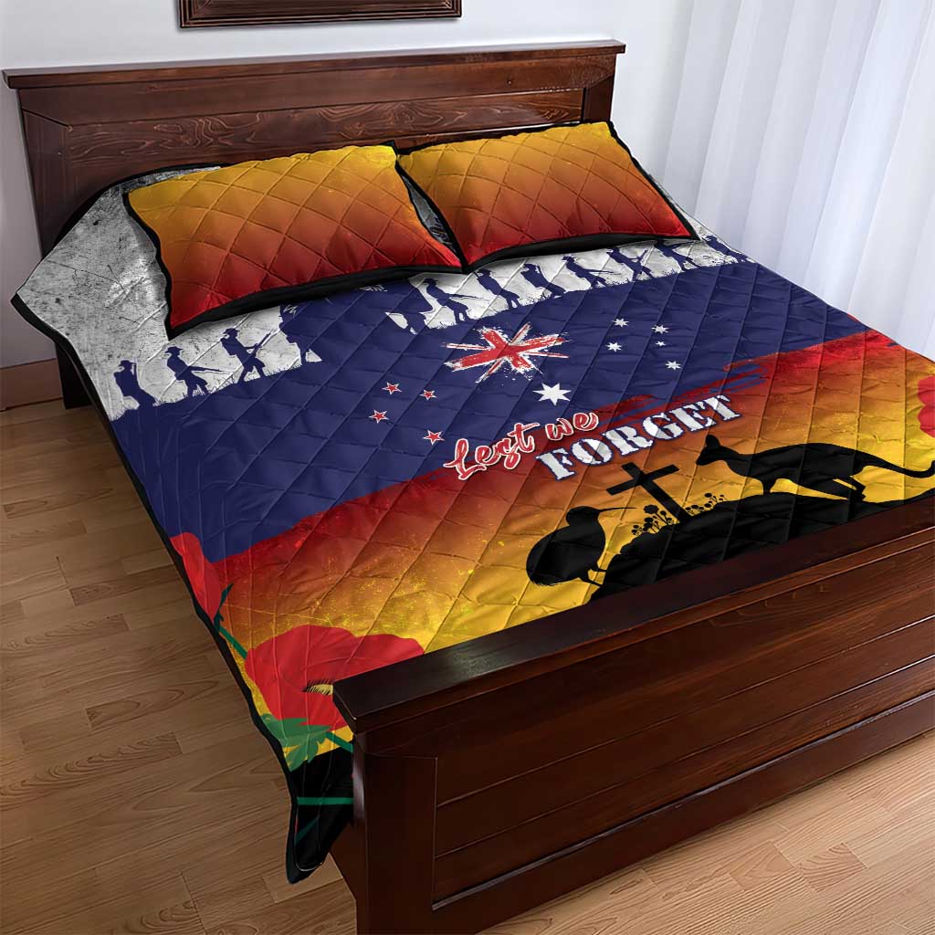 New Zealand And Australia ANZAC Last Post Quilt Bed Set