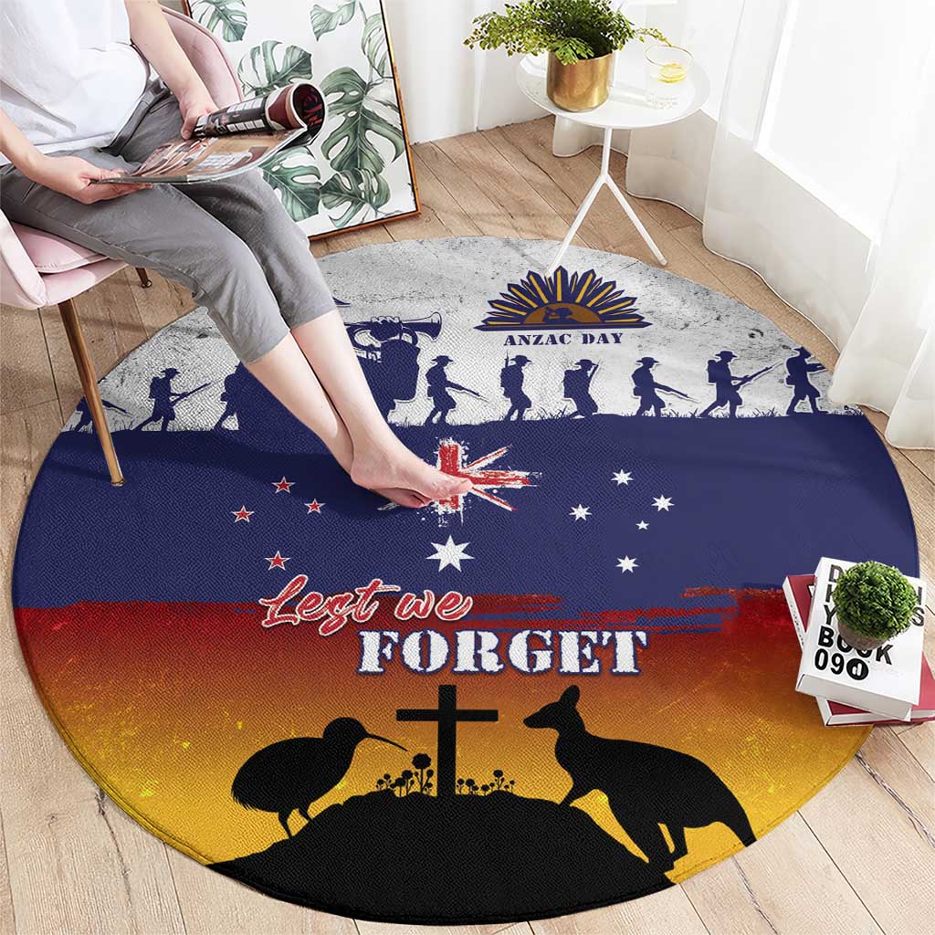 New Zealand And Australia ANZAC Last Post Round Carpet LT05 - Polynesian Pride