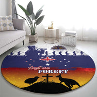 New Zealand And Australia ANZAC Last Post Round Carpet LT05 - Polynesian Pride