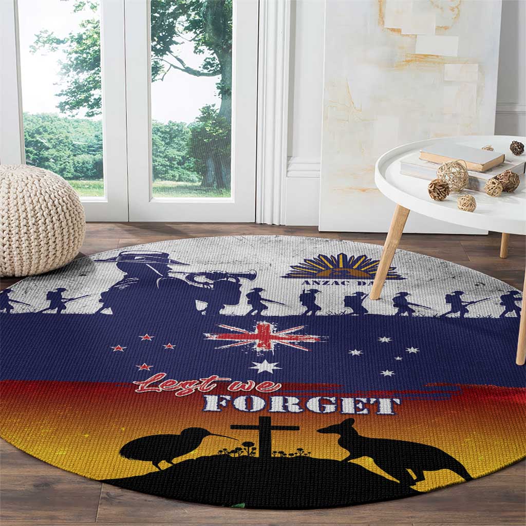 New Zealand And Australia ANZAC Last Post Round Carpet LT05 - Polynesian Pride