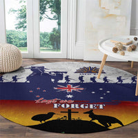 New Zealand And Australia ANZAC Last Post Round Carpet LT05 - Polynesian Pride