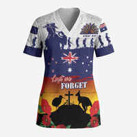 New Zealand And Australia ANZAC Last Post Scrub Top - Polynesian Pride