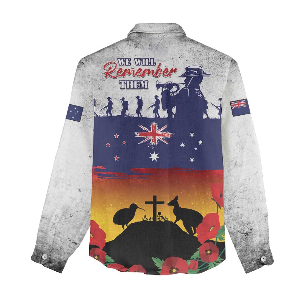 New Zealand And Australia ANZAC Last Post Women Casual Shirt LT05 - Polynesian Pride
