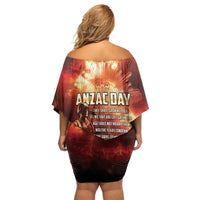 Honouring The ANZAC Spirit Family Matching Off Shoulder Short Dress and Hawaiian Shirt Gallipoli Lest We Forget