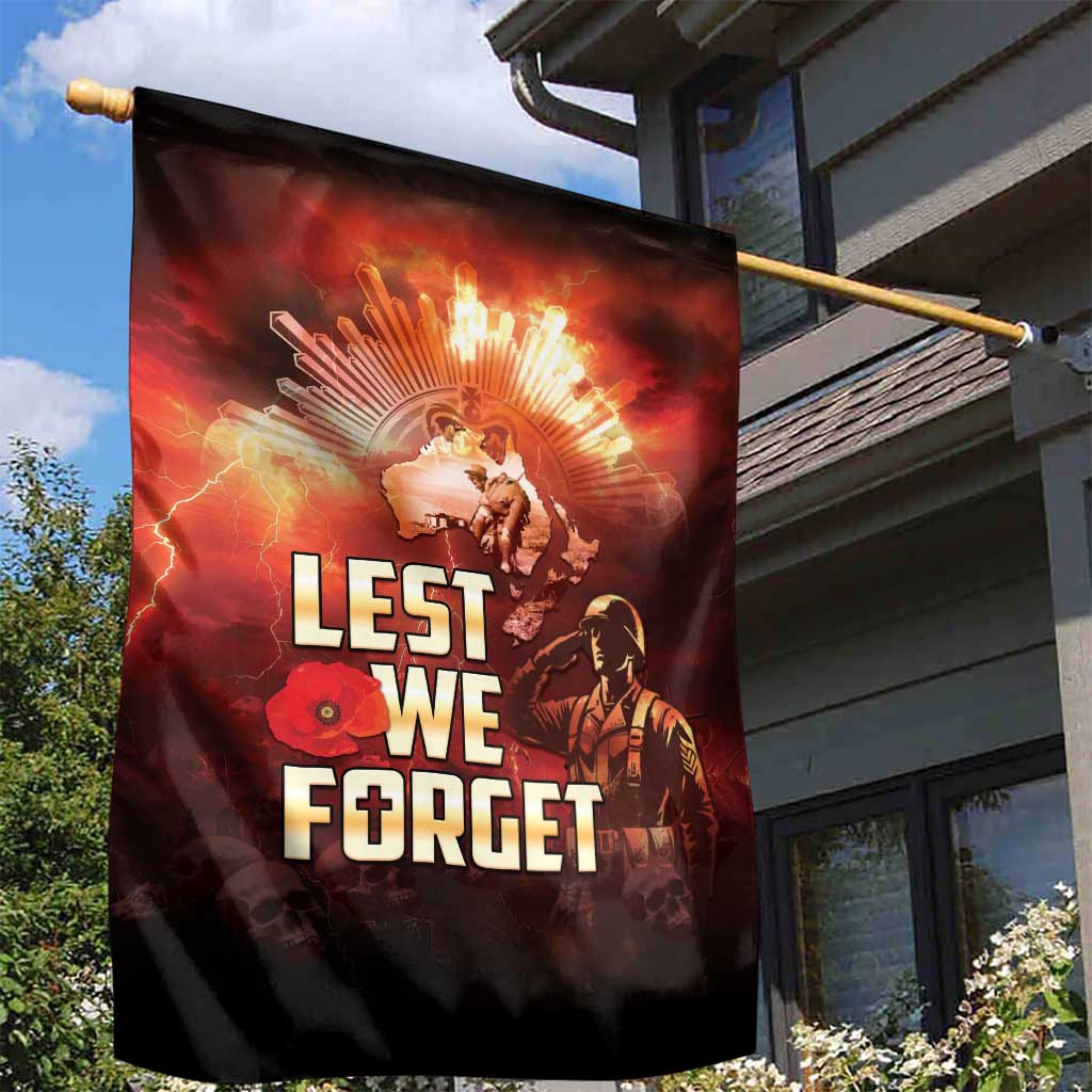 Honouring The ANZAC Spirit Garden Flag Gallipoli Lest We Forget