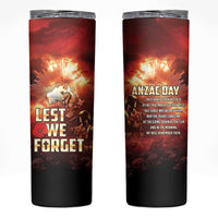 Honouring The ANZAC Spirit Skinny Tumbler Gallipoli Lest We Forget LT05 Red - Polynesian Pride