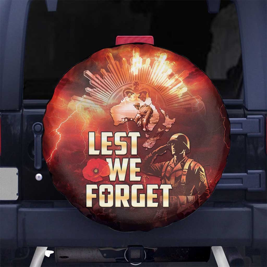 Honouring The ANZAC Spirit Spare Tire Cover Gallipoli Lest We Forget