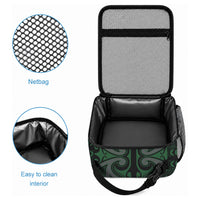 New Zealand Aotearoa Lunch Bag Green Taniko Art Maori Pattern LT05 - Polynesian Pride