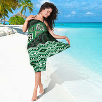 New Zealand Aotearoa Sarong Green Taniko Art Maori Pattern LT05 - Polynesian Pride