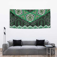New Zealand Aotearoa Tapestry Green Taniko Art Maori Pattern LT05 - Polynesian Pride