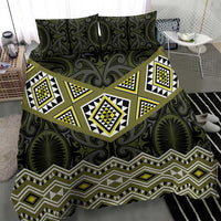 New Zealand Aotearoa Bedding Set Yellow Taniko Art Maori Pattern LT05 - Polynesian Pride