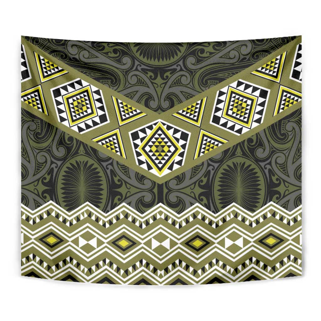 New Zealand Aotearoa Tapestry Yellow Taniko Art Maori Pattern LT05 - Polynesian Pride