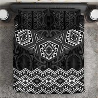 New Zealand Aotearoa Bedding Set Black Taniko Art Maori Pattern LT05 Black - Polynesian Pride