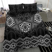 New Zealand Aotearoa Bedding Set Black Taniko Art Maori Pattern LT05 - Polynesian Pride