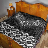 New Zealand Aotearoa Quilt Black Taniko Art Maori Pattern LT05 - Polynesian Pride