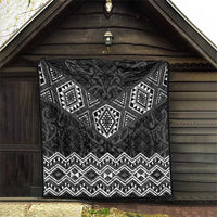 New Zealand Aotearoa Quilt Black Taniko Art Maori Pattern LT05 - Polynesian Pride