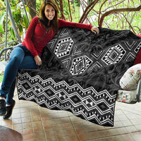 New Zealand Aotearoa Quilt Black Taniko Art Maori Pattern LT05 - Polynesian Pride
