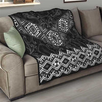 New Zealand Aotearoa Quilt Black Taniko Art Maori Pattern LT05 - Polynesian Pride