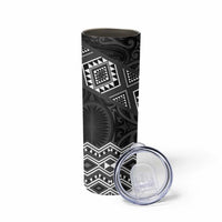 New Zealand Aotearoa Skinny Tumbler Black Taniko Art Maori Pattern LT05 - Polynesian Pride