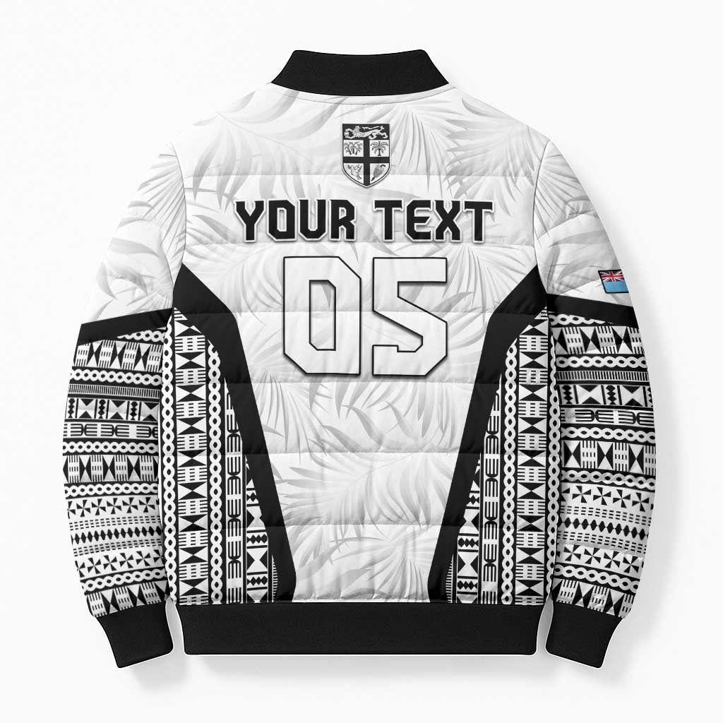 Custom Fiji 2026 Rugby Bomber Puffer Jacket Fijian Tapa Pattern LT05 - Polynesian Pride