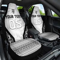 Custom Fiji 2026 Rugby Car Seat Cover Fijian Tapa Pattern LT05 One Size White - Polynesian Pride