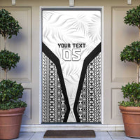Custom Fiji 2026 Rugby Door Cover Fijian Tapa Pattern LT05 White - Polynesian Pride