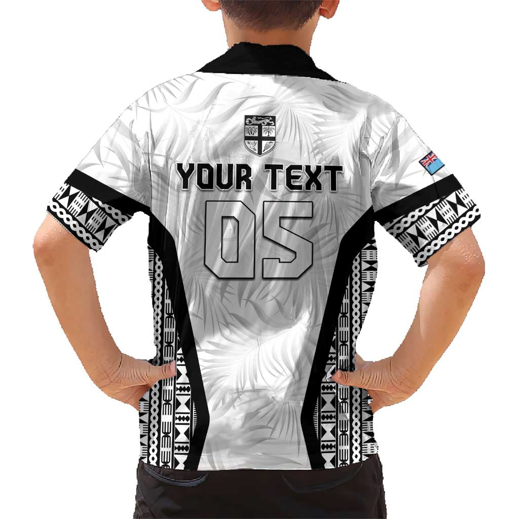 Custom Fiji 2026 Rugby Family Matching Off Shoulder Maxi Dress and Hawaiian Shirt Fijian Tapa Pattern LT05 - Polynesian Pride