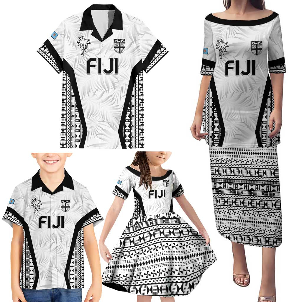 Custom Fiji 2026 Rugby Family Matching Puletasi and Hawaiian Shirt Fijian Tapa Pattern