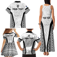 Custom Fiji 2026 Rugby Family Matching Tank Maxi Dress and Hawaiian Shirt Fijian Tapa Pattern LT05 - Polynesian Pride